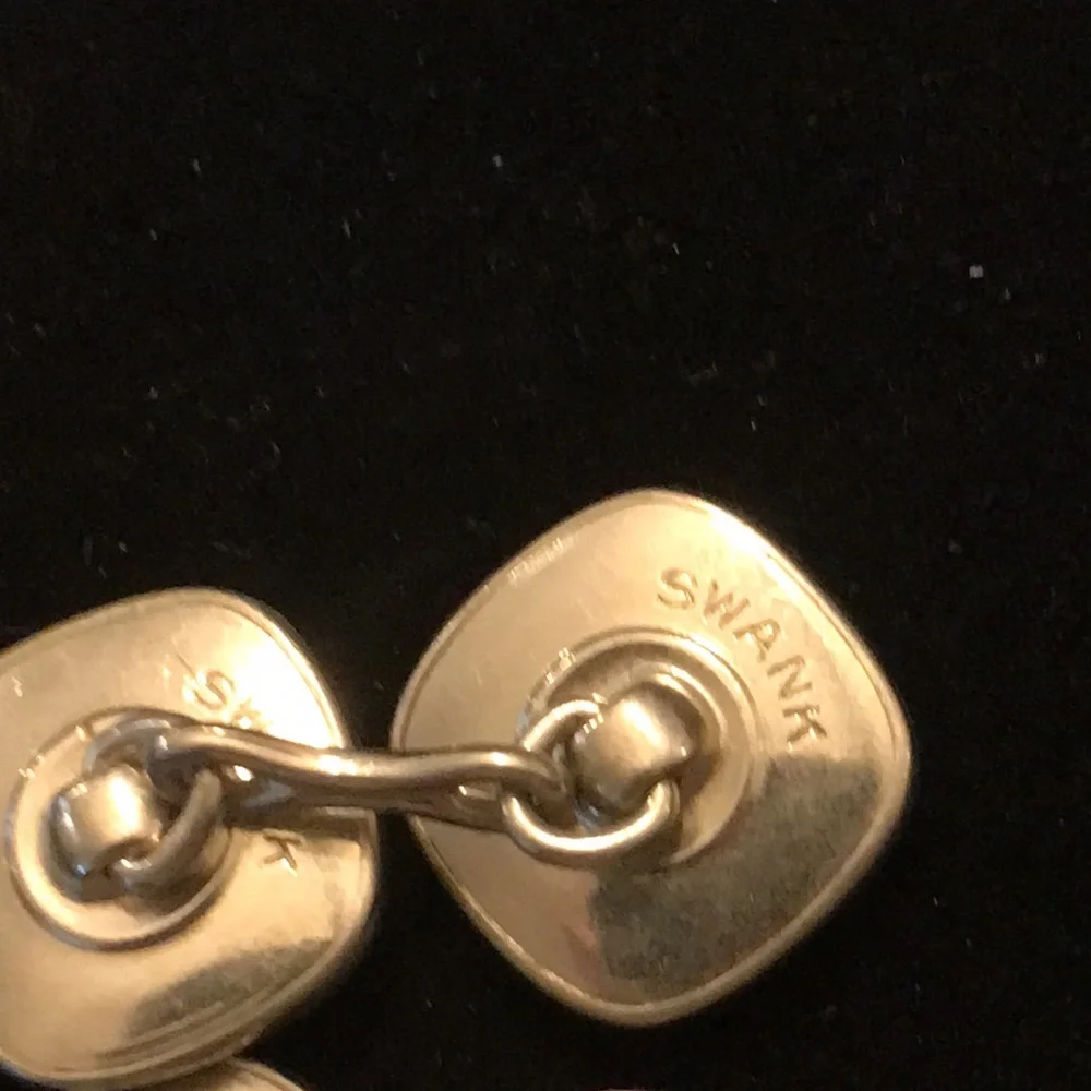 3/$15 ⭐️ Two pair vintage cuff links Hickok and swank silver tone cufflinks (x)